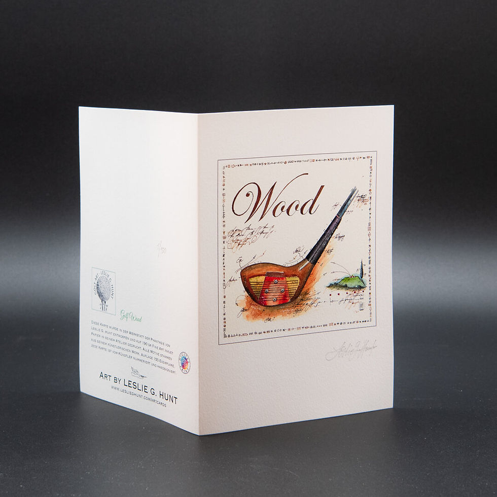 Thumbnail: Art Card - GOLF Wood - Leslie G. Hunt
