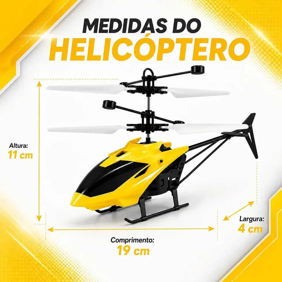 Miniatura: Helicóptero Controle Remoto E Sensor Mini Drone Recarregável