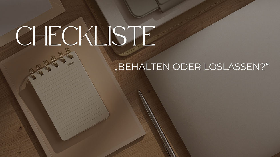 Checkliste Ausmisten