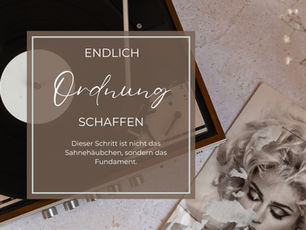 Endlich Ordnung schaffen