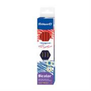 Lápiz Bicolor Pelikan Hexagonal Rojo-Azul C/10 Pzas