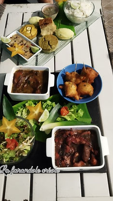 fricassée de chatrou à la rose du brésil hôtel marie galante