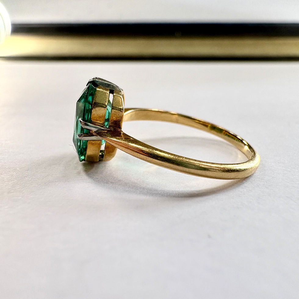 Thumbnail: 18ct yellow gold Tourmaline Ring L