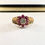 Thumbnail: 9ct yellow gold pink Sapphire and diamond Ring K1/2