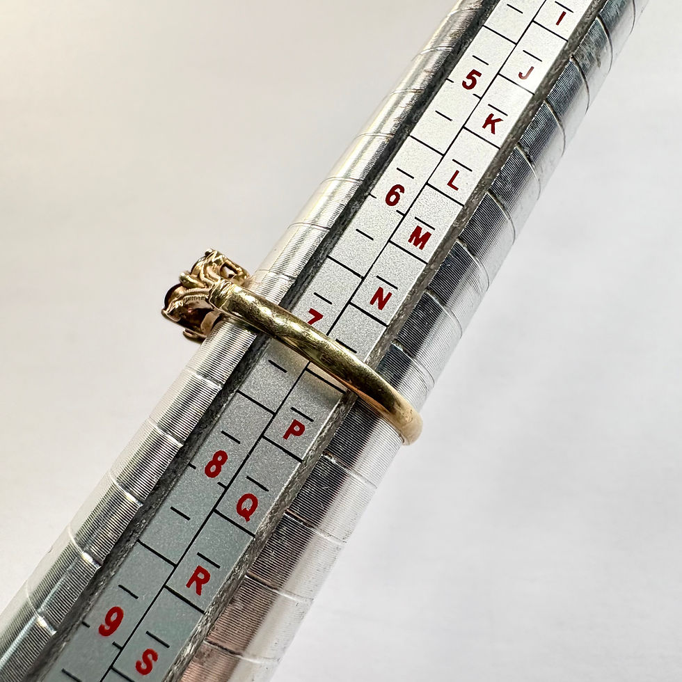 Thumbnail: 9ct yellow gold Hessonite Garnet Ring O