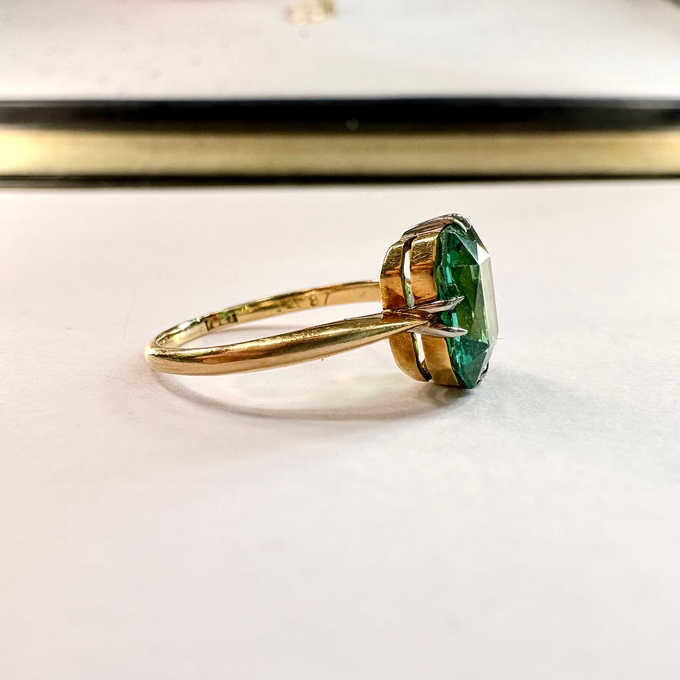 Thumbnail: 18ct yellow gold Tourmaline Ring L