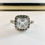 Thumbnail: 9ct White gold CZ ring Size K