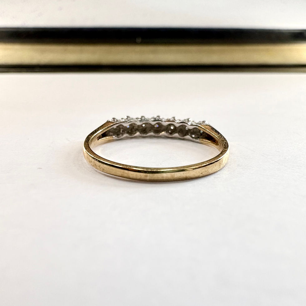 Thumbnail: 9ct yellow gold diamond Ring N