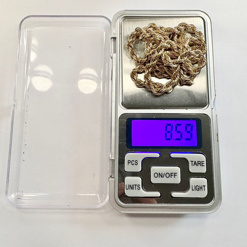Thumbnail: 9ct Yellow gold Rope Chain 8.59g