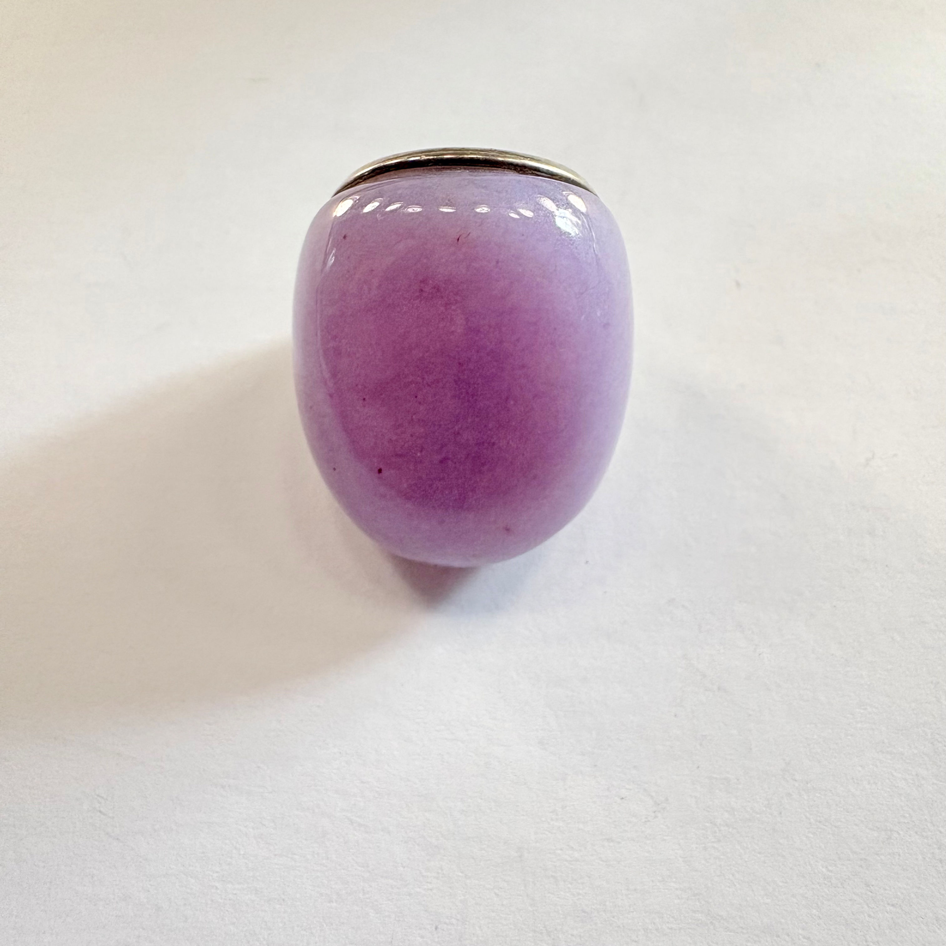 Sterling silver lavender jade Ring L