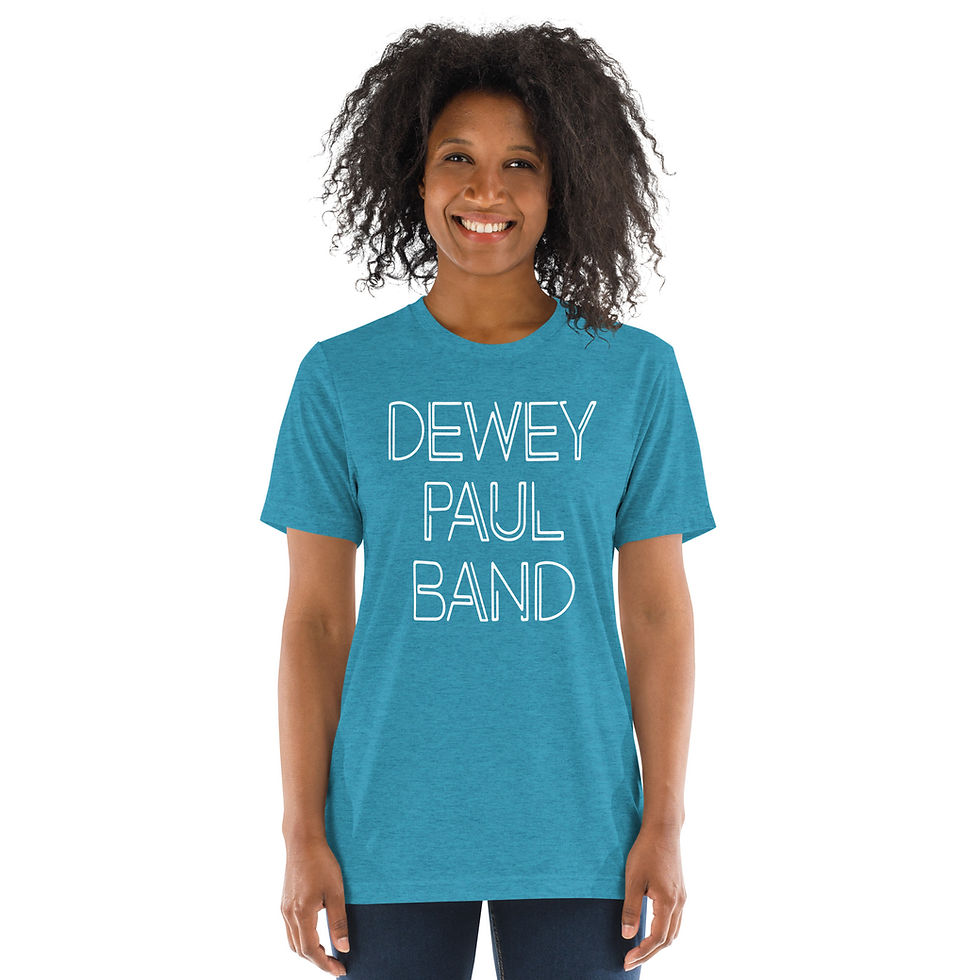 Thumbnail: Dewey Paul Band Neon letters Short sleeve t-shirt Earth tones