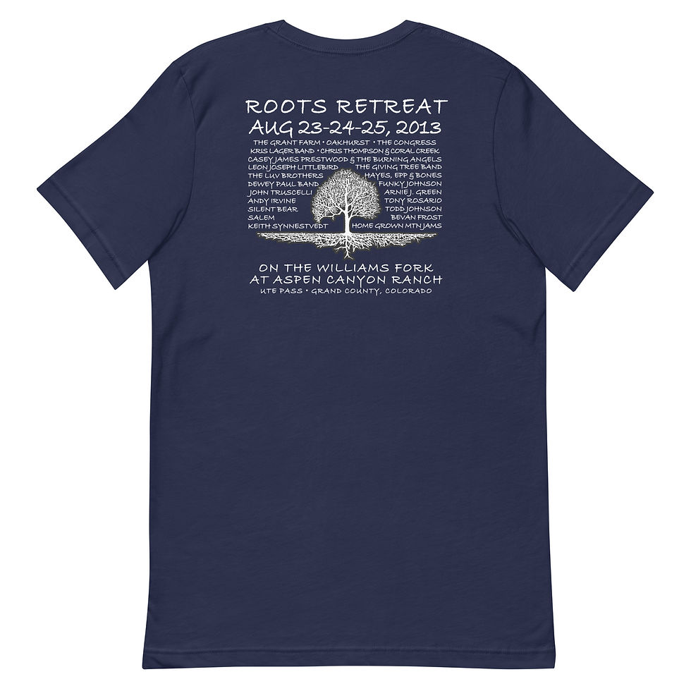 Thumbnail: Roots Retreat Music Festival Unisex t-shirt