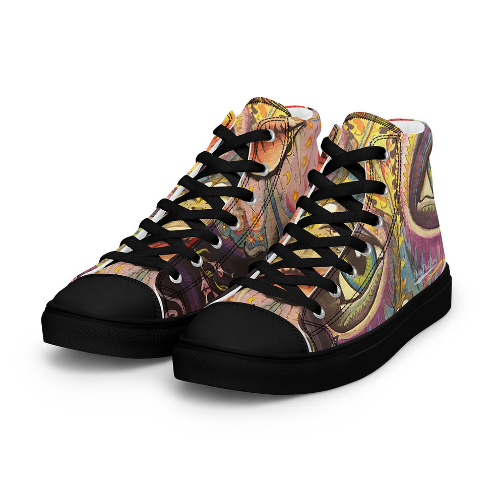 Thumbnail: Dewey Paul Band Men’s high top canvas shoes