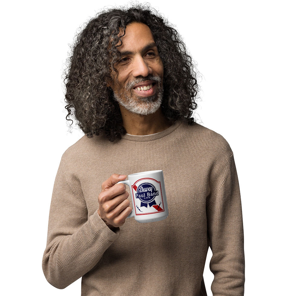 Thumbnail: Dewey Paul Band 2-sided PBR White glossy mug