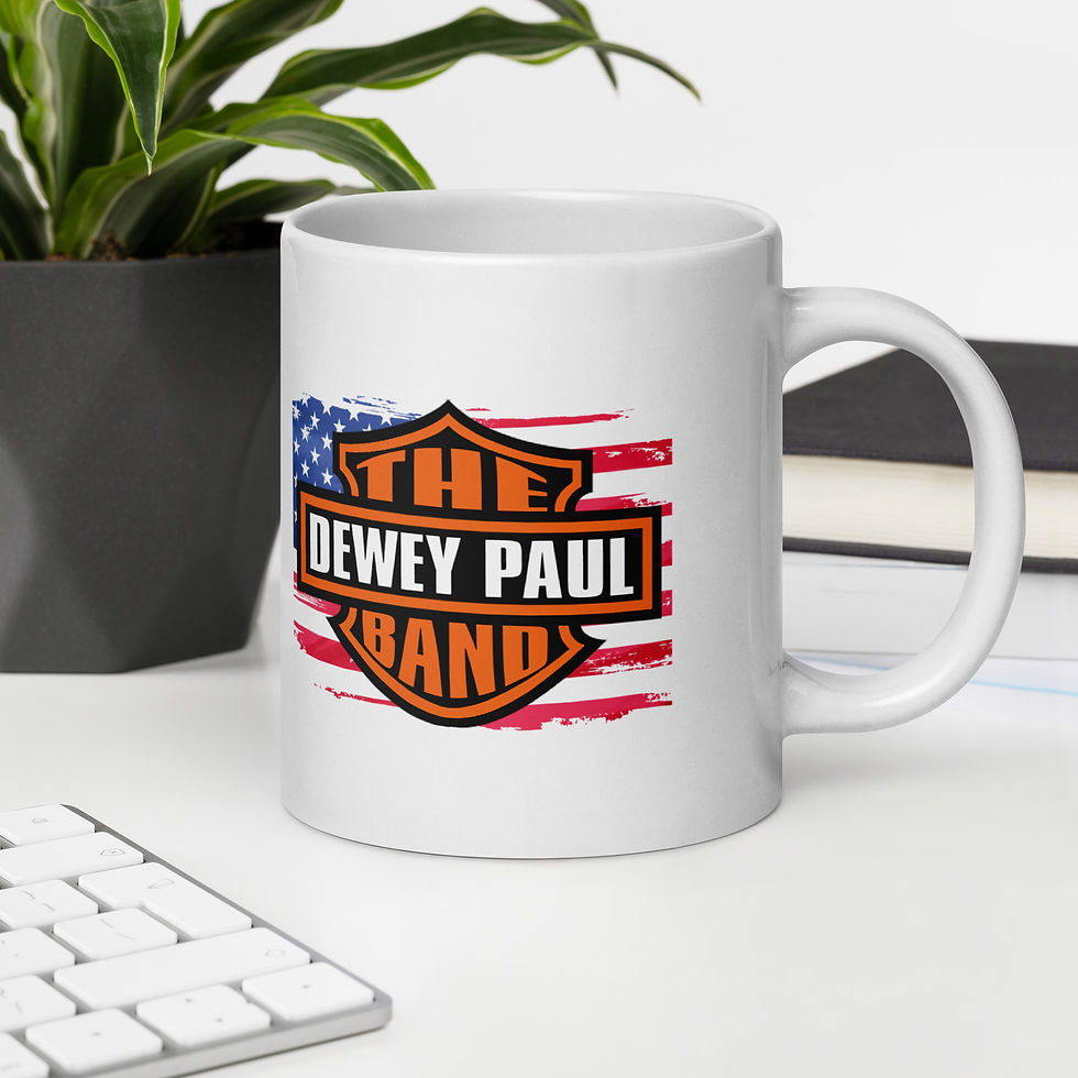 Thumbnail: Dewey Paul Band 2-sided USA White glossy mug