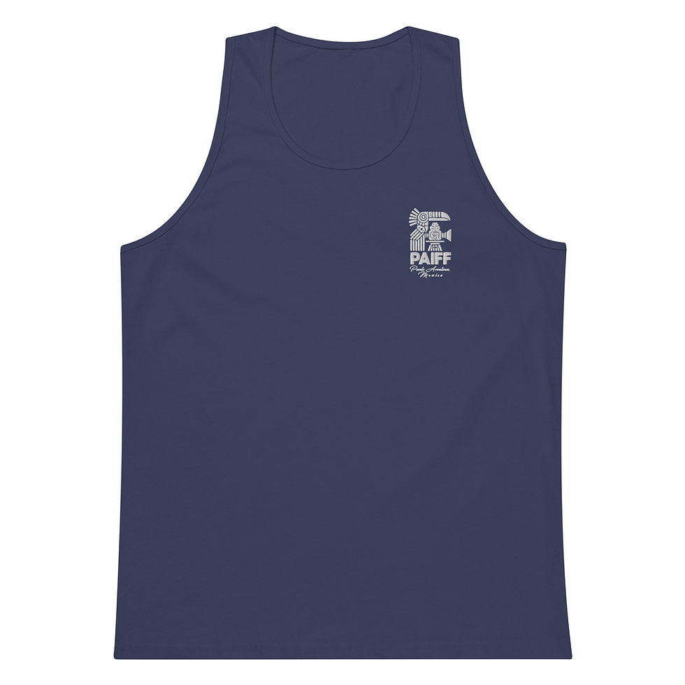 Thumbnail: PAIFF Puerto Aventuras Mexico Film Festival Embroidered Men’s premium tank top