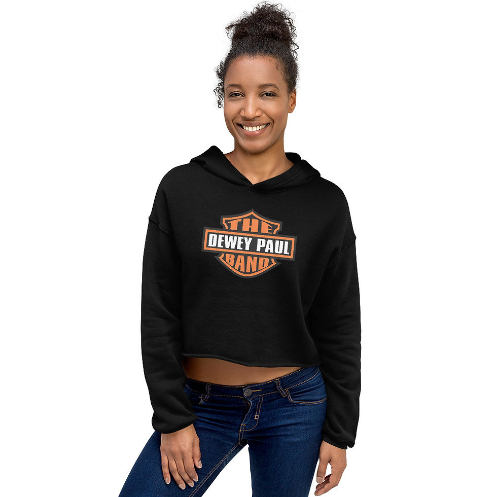 Thumbnail: Dewey Paul Band Bike Logo Womens Crop Hoodie