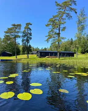 View of lakefront building