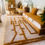 Miniature : Tapis berbère beige ligne moutarde