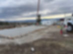 Newly poured concrete slab on a construction site