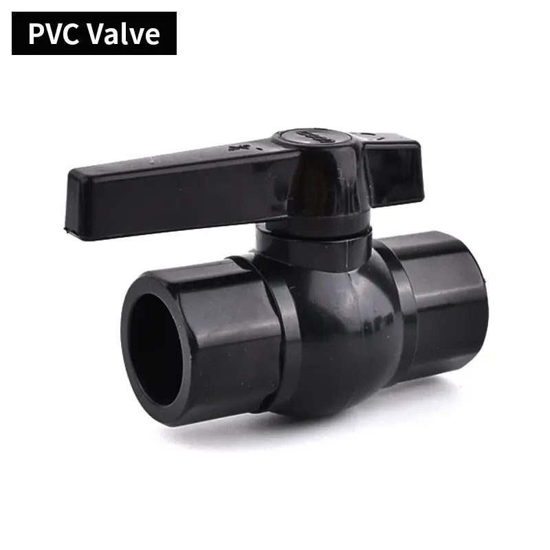 Thumbnail: 1Pc 16~50mm Black PVC Pipe Connector Straight Elbow Tee Joints Aquarium Drainage