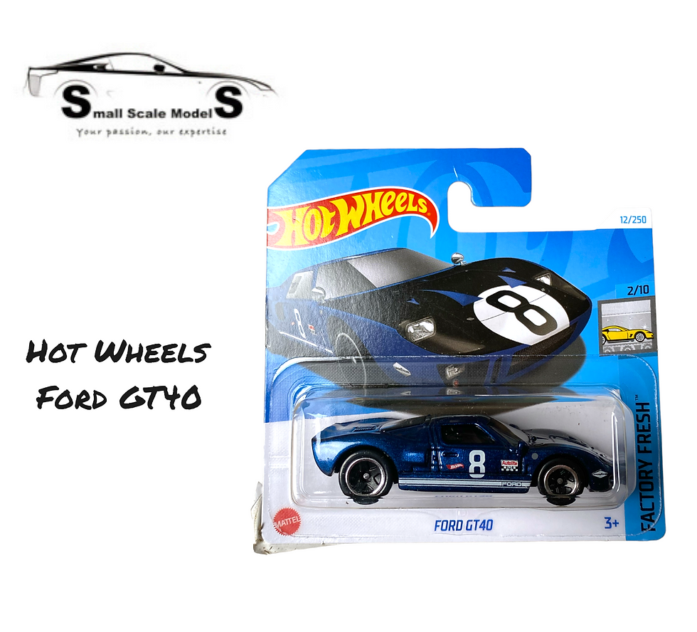 A stunning blue Ford GT40 Hot Wheels Diecast Model