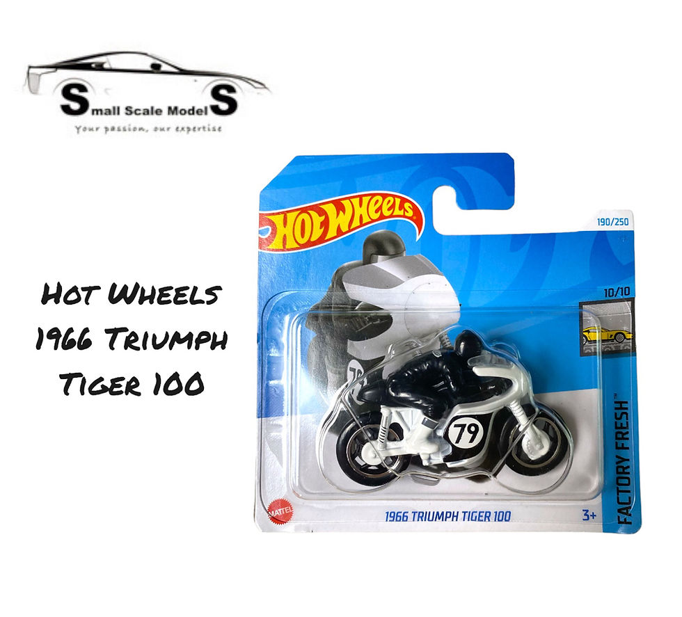 Hot Wheels Diecast Model - 1966 Triumph Tiger 100 in Black and White