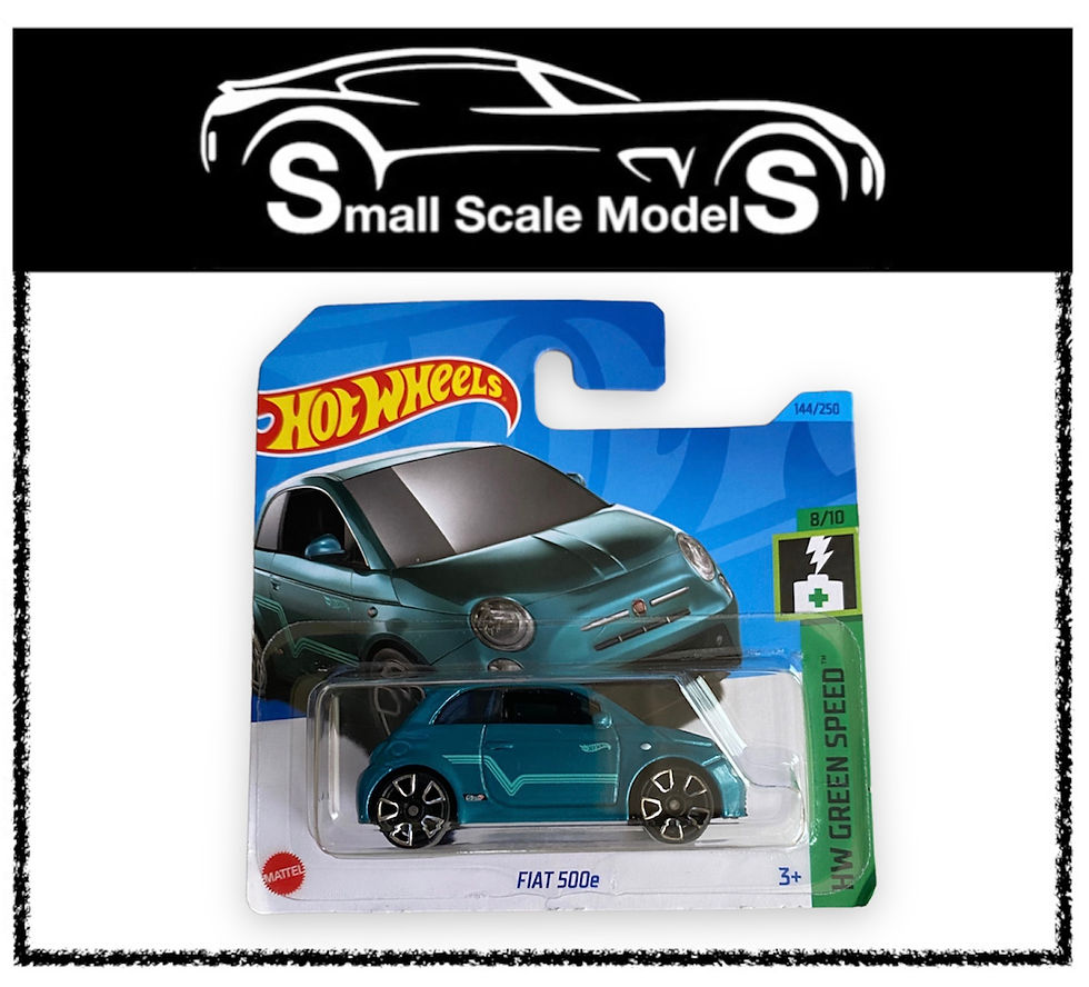 Hot Wheels Model Cars Green Speed Fiat 500e Electric Vehicle