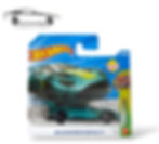 The Hot Wheels 2024 Aston Martin Vantage GT3 diecast race car sealed in its original cardback blister pack showing Exoticars