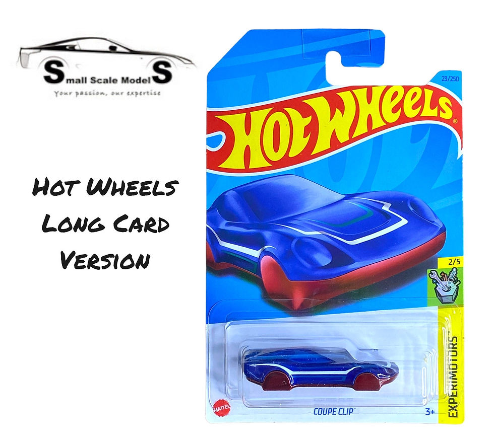 Coupe Clip Hot Wheels Diecast Model Long Card
