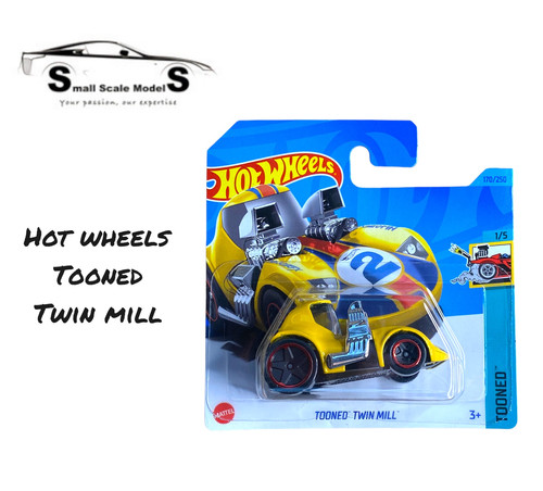 Hot Wheels Tooned Twin Mill Diecast Toy Car - Metallic Finish, Anniversary Graphics