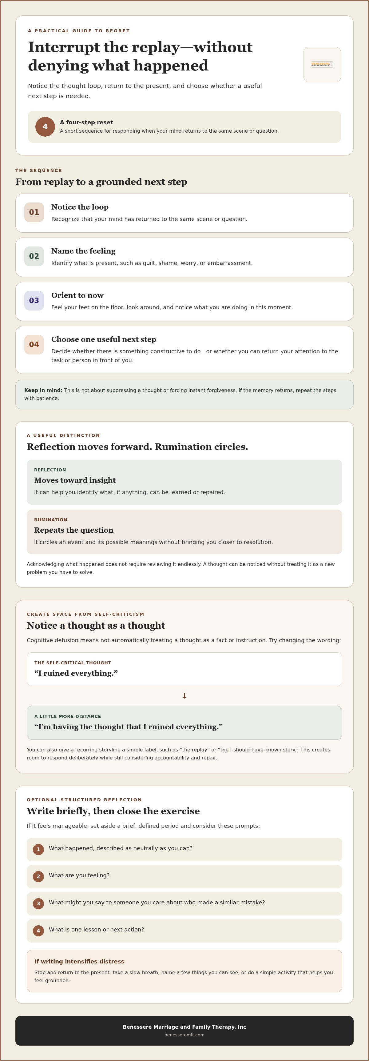 How to stop ruminating on past mistakes