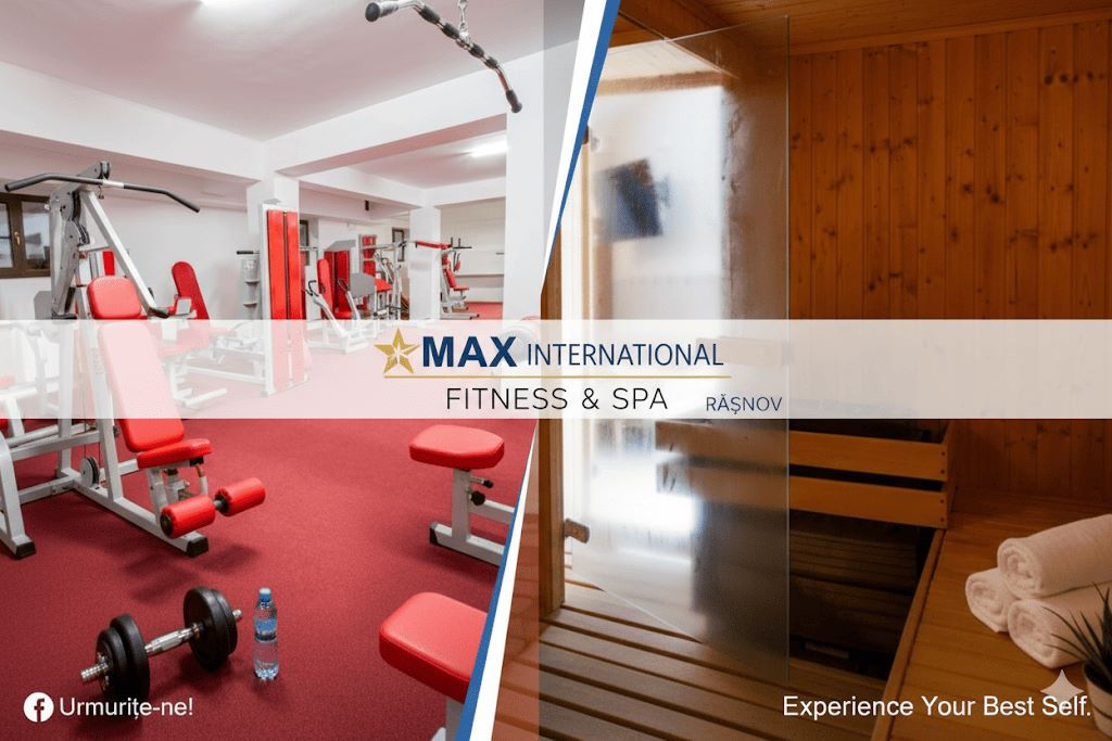 Zonă Wellness & SPA MAX International cu saună și facilități de relaxare.
