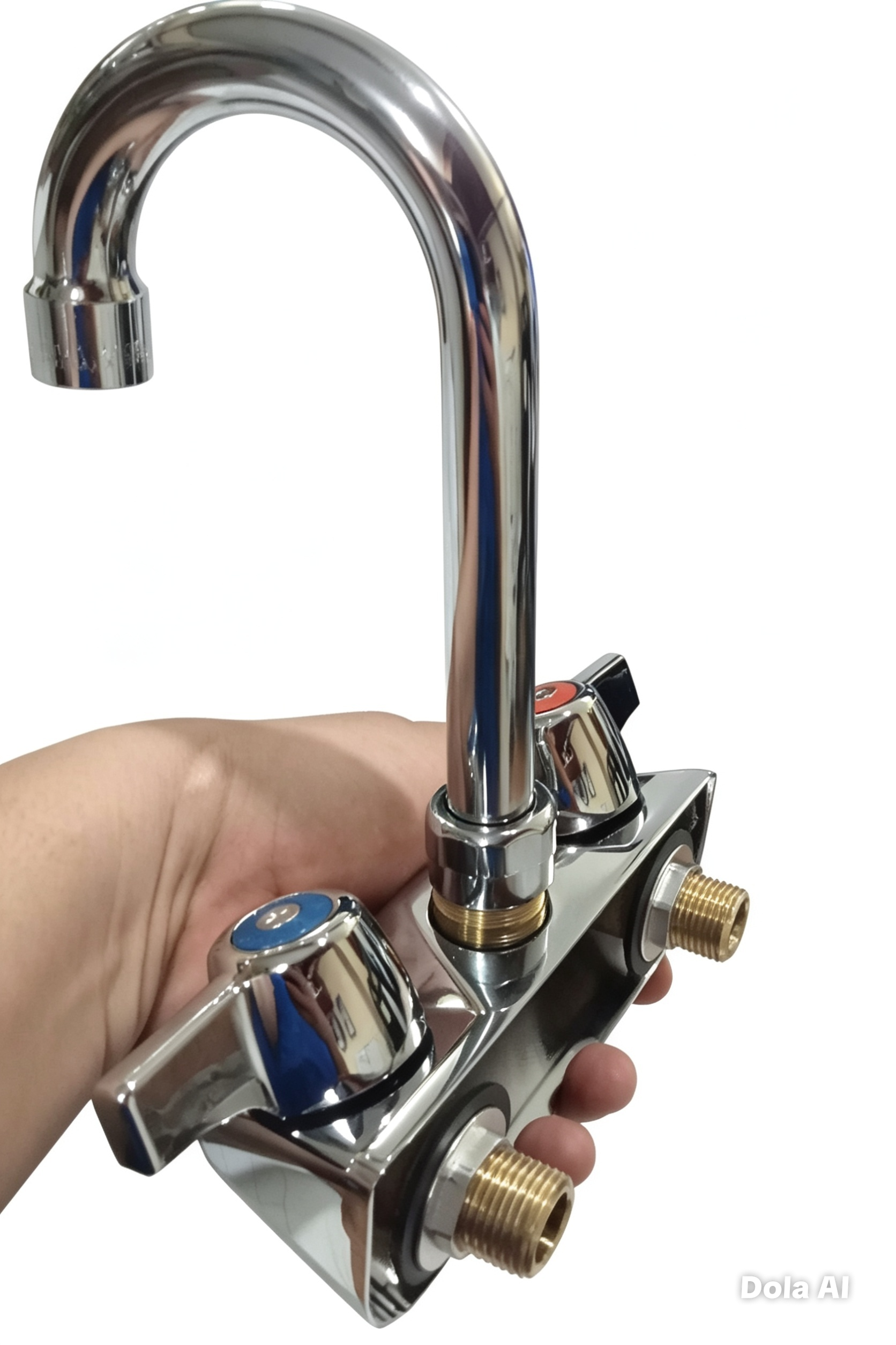 Mezcladora para lavabo industrial a la pared 