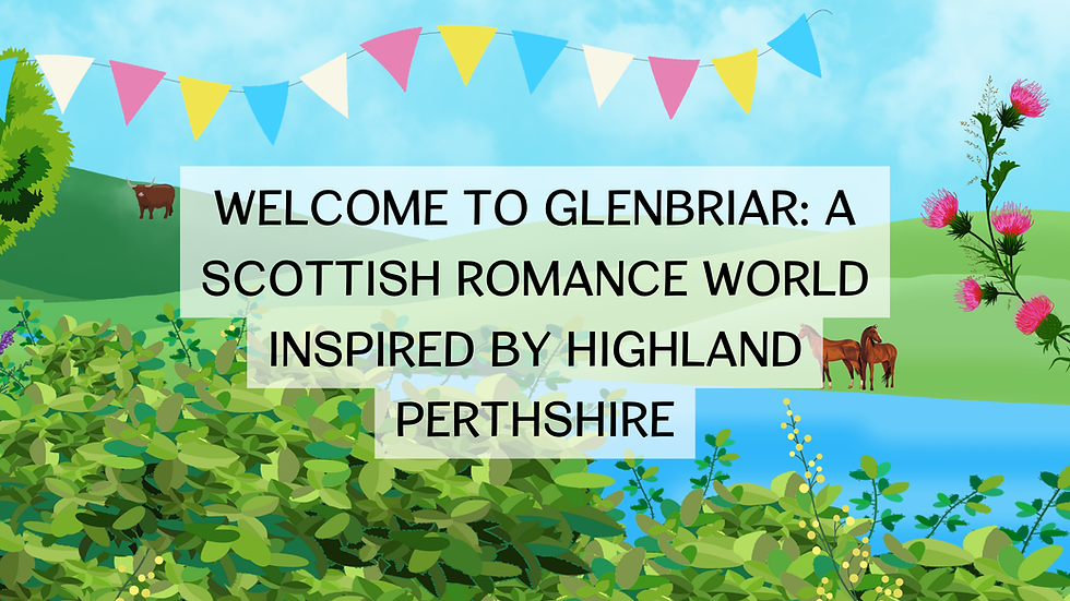 Colorful display of The Glenbriar Series by Margaret Amatt romance author