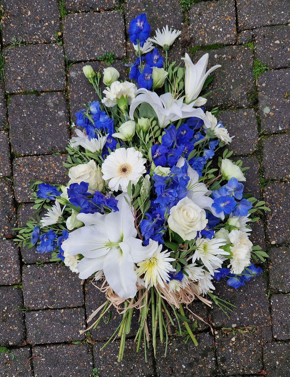 Thumbnail: Tied bunch funeral sheafs