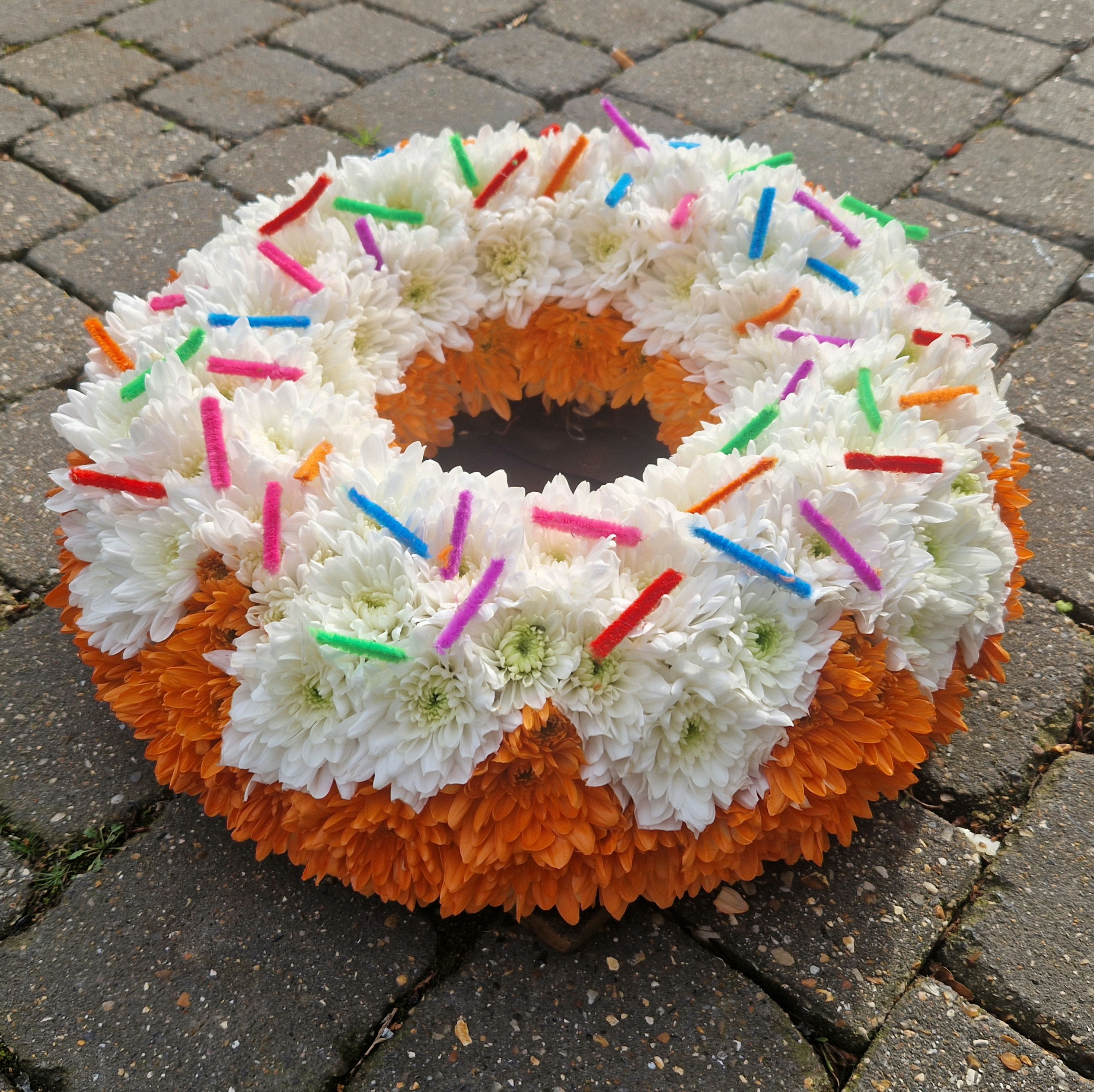 Iced Doughnut ring with sprinkle