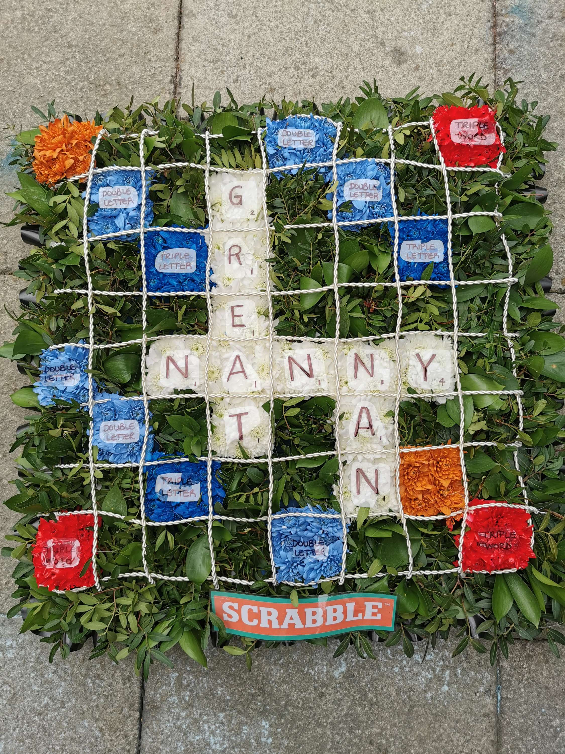 Scrabble board tribute