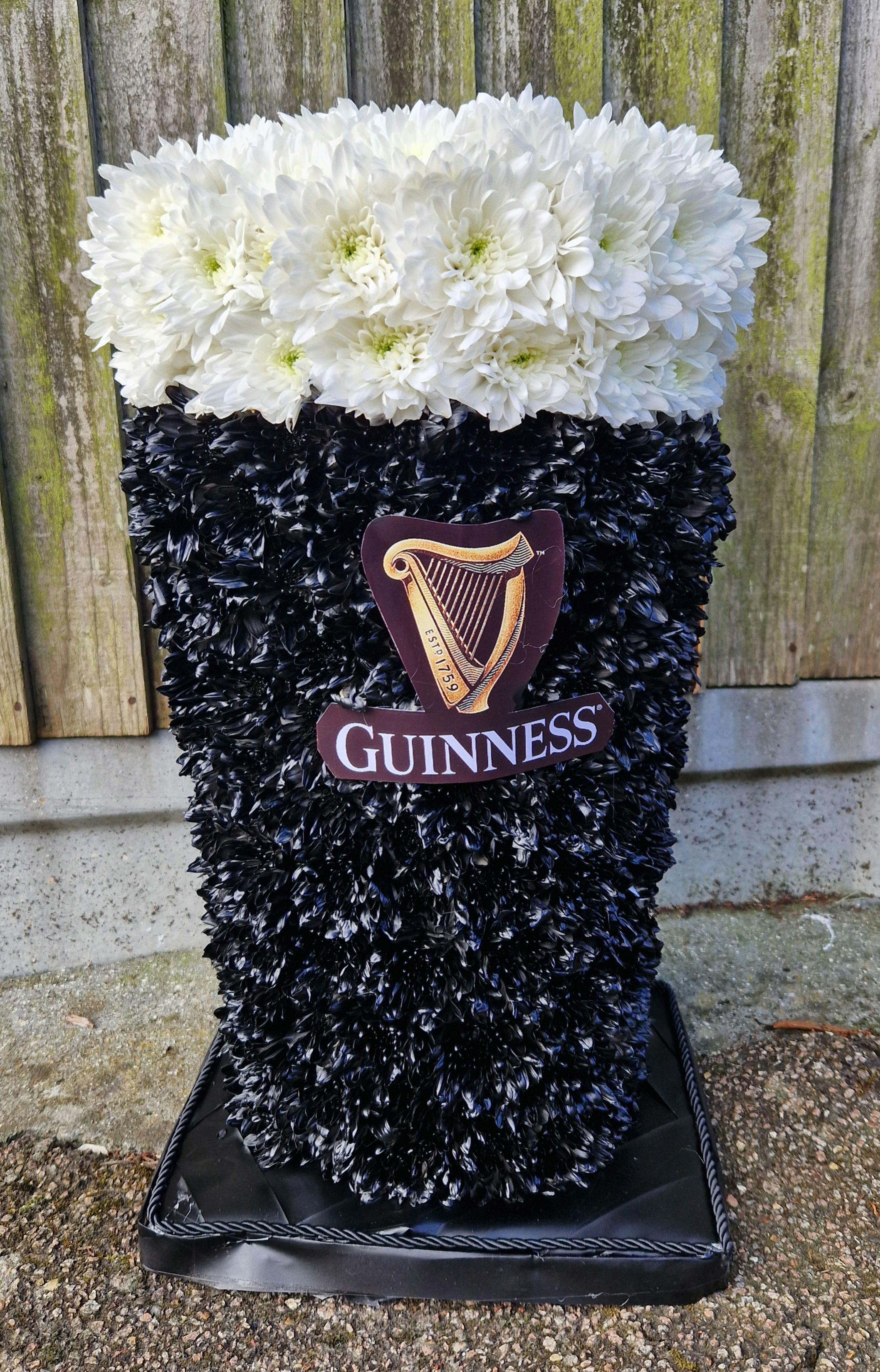Glass Pint of Guiness beer tribute