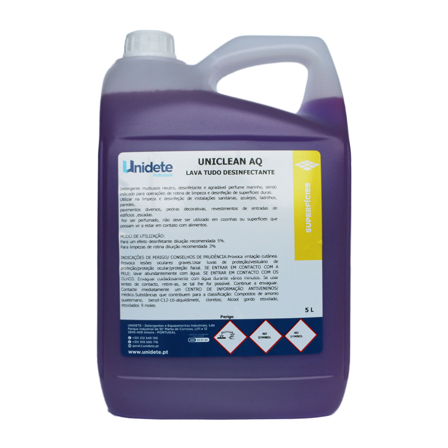 Multiusos  Desinfetante | 5LTS) UNICLEAN AQ PERFUMADO