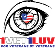 1 vet 1 luv Logo Their slogan : For Veterans By Veterans .