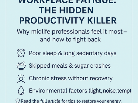 Workplace Fatigue: The Hidden Productivity Killer for Midlife Professionals