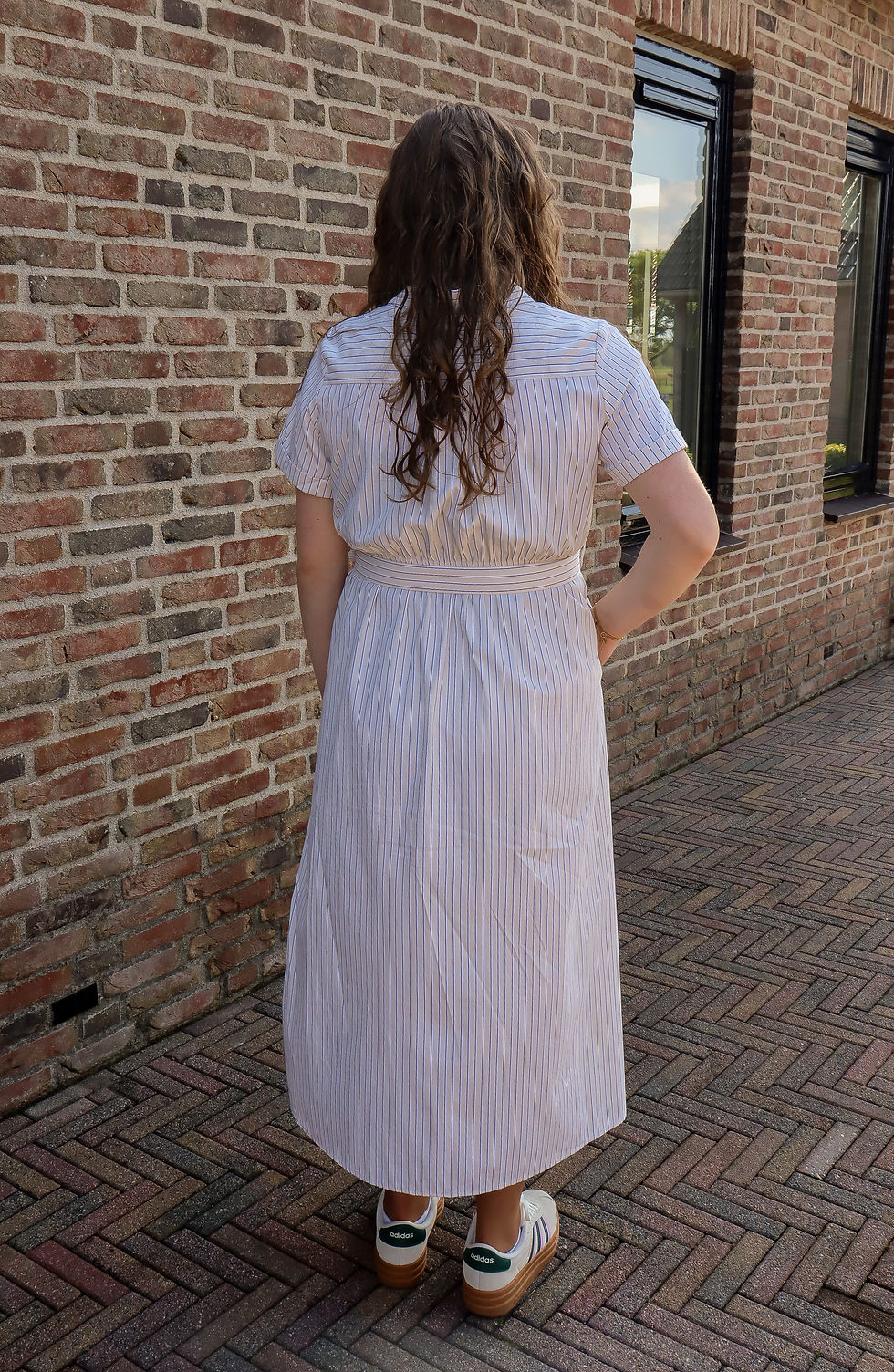 Thumbnail: Laurie jurk gestreept met riem