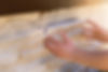 Hand placing brick