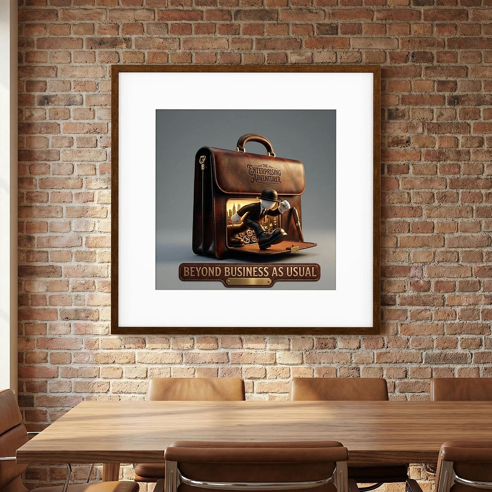 Miniatyrbild: The Funny Businessman Retro Poster – Enterprising Fine‑Art
