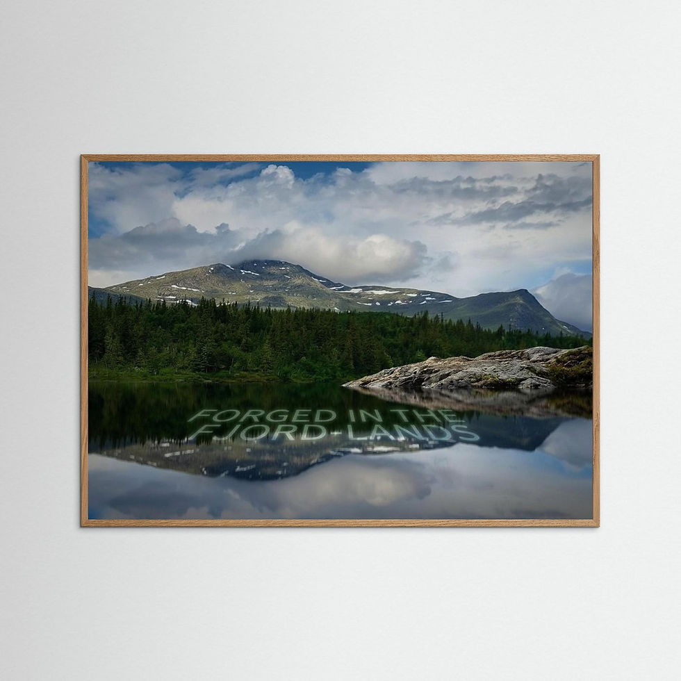 Miniatyrbild: Mountain Lake Image – Scandinavian Highlands Poster