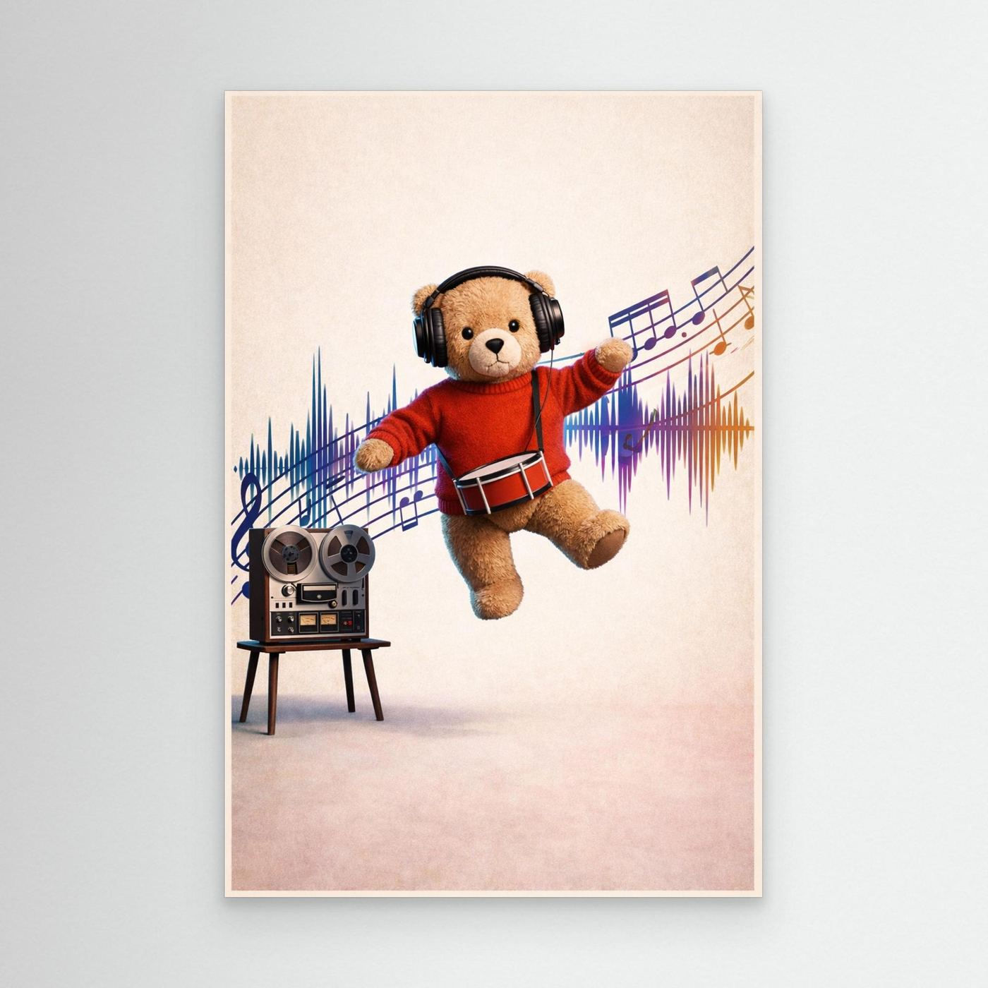 Dancing Teddy Music Print