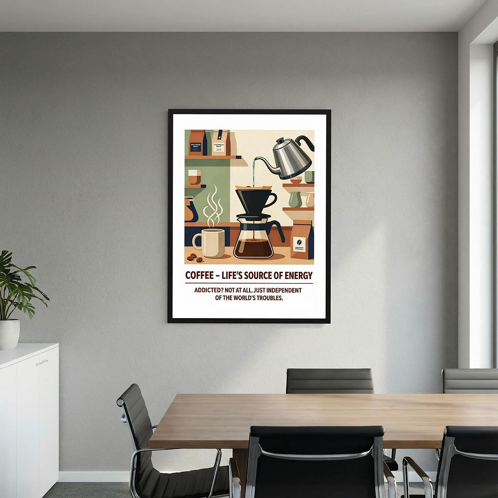 Miniatyrbild: Caffein - Life's Source of Energi: Minimalist Art for Caffeine Lovers