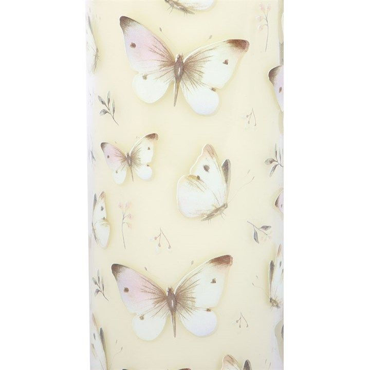 Thumbnail: White Butterfly Print Vanilla Tube Candle