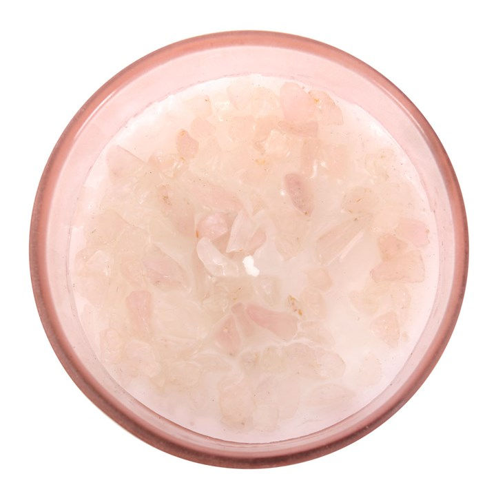 Thumbnail: Gratitude Wild Rose Crystal Chip Candle